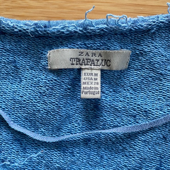 Zara Trafaluc Blue M Sweatshirt - Picture 2 of 3